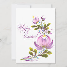 Bendiciones de Pascua Morada Floral