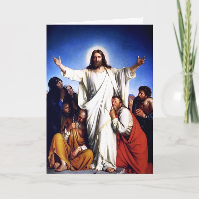 Tarjeta Festiva Bendiciones de Pascua. Pascua Bella Artes "Consola (Anverso)