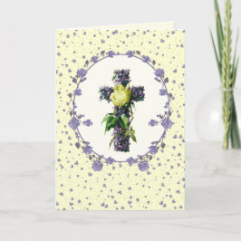 Tarjeta Festiva Bendiciones de Pascua. Pascua religiosa de la Cruz