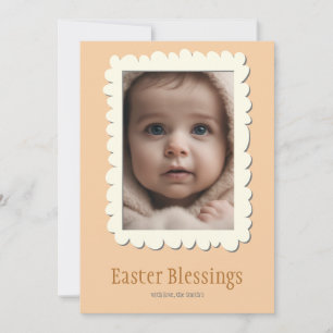 Tarjeta Festiva Bendiciones de Pascua Primera Pascua Foto