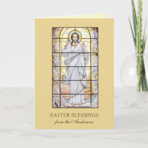 Tarjeta Festiva Bendiciones de Pascua Resurrección Oración de Jesú