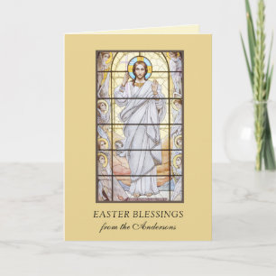 Tarjeta Festiva Bendiciones de Pascua Resurrección Oración de Jesú
