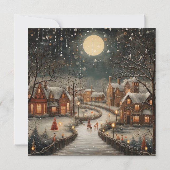 Tarjeta Festiva Bendiciones de una Noel Pacífica (Anverso)