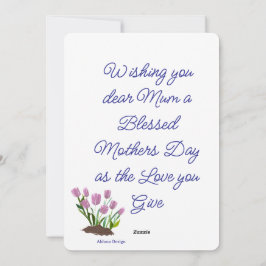 Tarjeta Festiva Bendiciones del día de las madres
