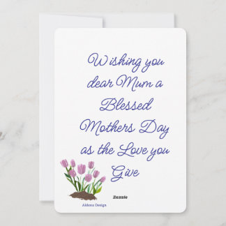 Tarjeta Festiva Bendiciones del día de las madres