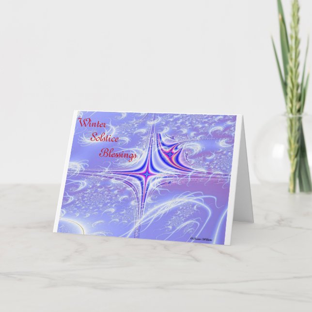 Tarjeta Festiva Bendiciones del solsticio de invierno (Anverso)