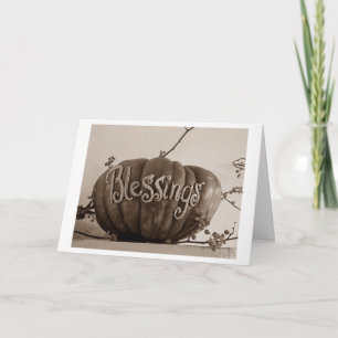 TARJETA FESTIVA BENDICIONES EN GRACIAS Y TODOS LOS DÍAS