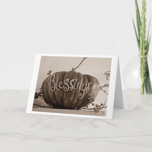 TARJETA FESTIVA BENDICIONES EN GRACIAS Y TODOS LOS DÍAS (Anverso)