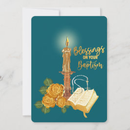 Tarjeta Festiva Bendiciones en tu Bautizo