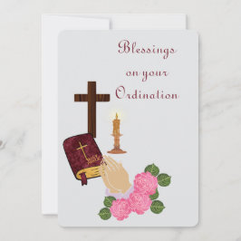 Tarjeta Festiva Bendiciones en tu Ordenación