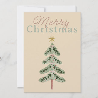 Tarjeta Festiva Bendiciones Navideñas Simples y Lindas