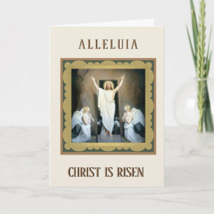Tarjeta Festiva Bendiciones religiosas de Pascua Oración tradicion