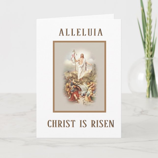 Tarjeta Festiva Bendiciones religiosas tradicionales de Pascua (Anverso)