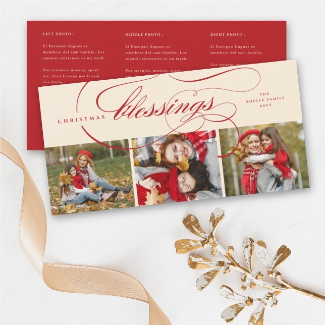 Tarjeta Festiva Bendiciones Script Navidades religiosos elegante f (Subido por el creador)
