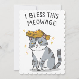 Tarjeta Festiva Bendigo este matrimonio de Meowage divertido gato 