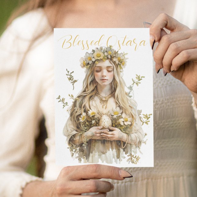 Tarjeta Festiva Bendita Ostara Eostre Primavera Equinox Amarillo (Subido por el creador)