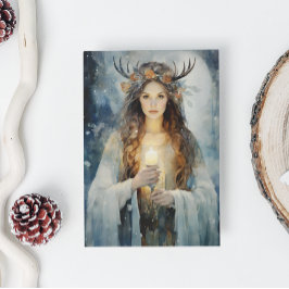 Tarjeta Festiva Bendita sacerdotisa del solsticio de invierno 2