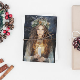 Tarjeta Festiva Bendita sacerdotisa del solsticio de invierno 3