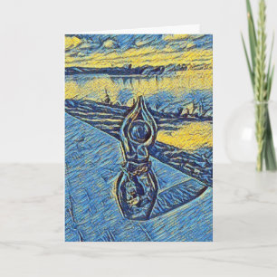 Tarjeta Festiva Bendita sea diosa en el río