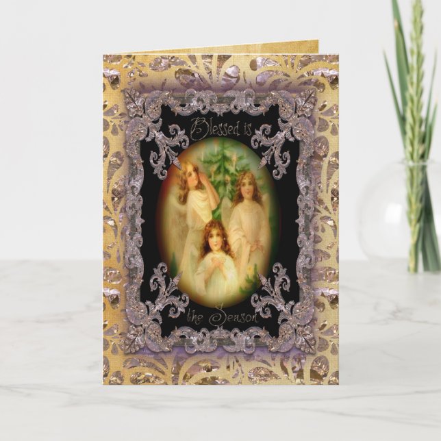 Tarjeta Festiva Bendita temporada victoriana (Anverso)