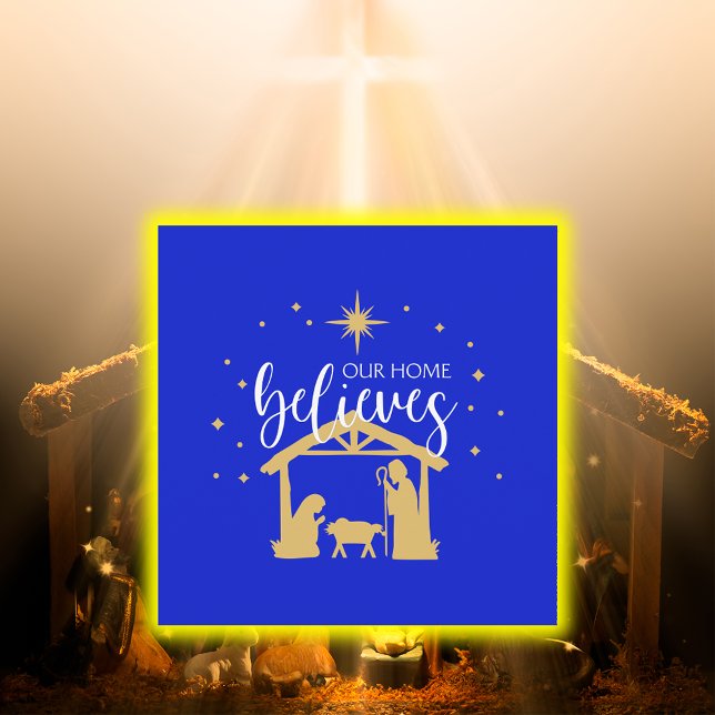 Tarjeta Festiva Benditos primeros Navidades caseros en escena de l (Subido por el creador)