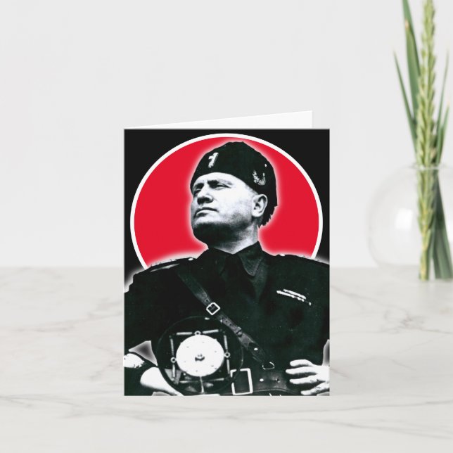 Tarjeta Festiva Benito Mussolini (Anverso)