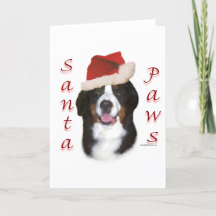 Tarjeta Festiva Berenés Mountain Dog Santa Paws