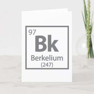 Tarjeta Festiva Berkelium - Tabla periódica de ciencias de Berkele