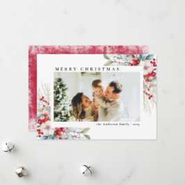 Tarjeta Festiva Berries Botánicas simples y modernas | Navidades d