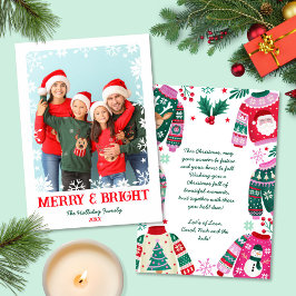 Tarjeta Festiva Berry and Bright Snowflakes 1 Photo Navidades