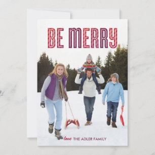 Tarjeta Festiva Berry Be Merry Holiday Card