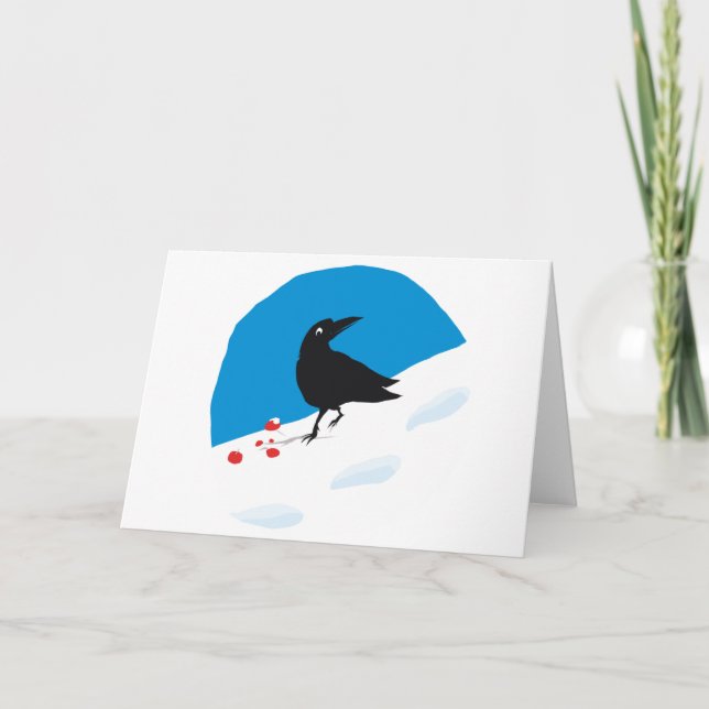 Tarjeta Festiva Berry Crow (Anverso)