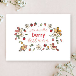 Tarjeta Festiva Berry Mejor Día de la Madre de la Fresa