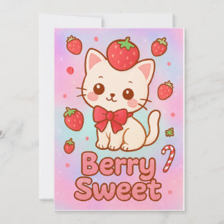 Tarjeta Festiva “Berry Sweet Dreams” Christmas Card – Glittery Poe
