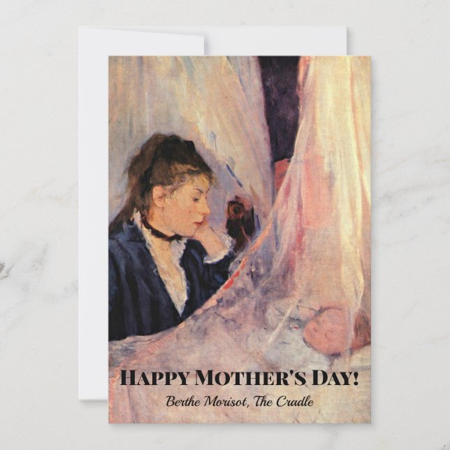 Tarjeta Festiva Berthe Morisot, The Cradle, (Anverso)