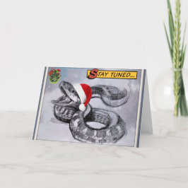 Tarjeta Festiva Bésame bajo la serpiente de los Navidades Mistleto