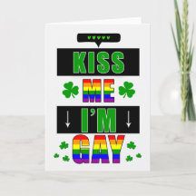 Bésame soy gay LGBTQ Gracioso Día de San Patricio