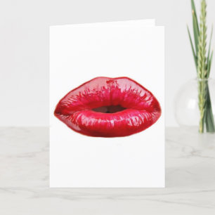 Tarjeta Festiva ¡Besar los labios!
