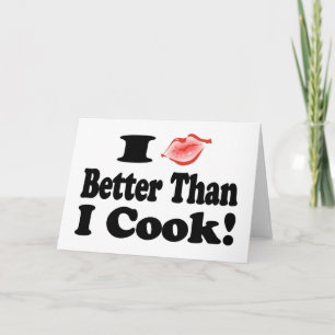 Tarjeta Festiva Besarse mejor que cocinar