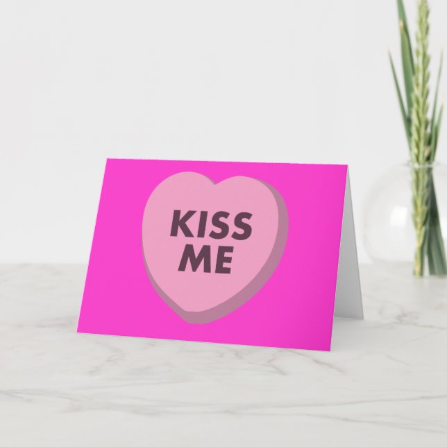Tarjeta Festiva Béseme, el día de San Valentín (Anverso)