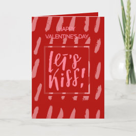 Tarjeta Festiva Besémonos Día de San Valentín Te Amo