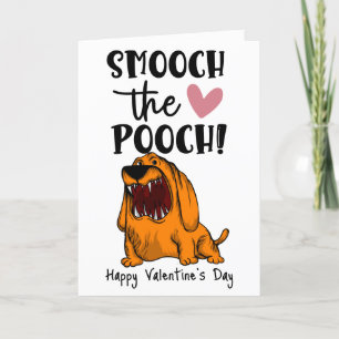 Tarjeta Festiva Beso al perro San Valentín del perro