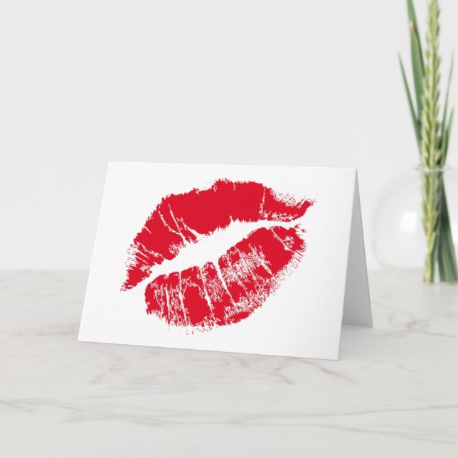 Tarjeta Festiva Beso de amor (Anverso)