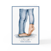 Beso de tiptoe acuarela