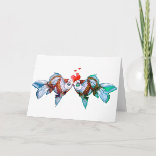 Tarjeta Festiva Beso del Goldfish