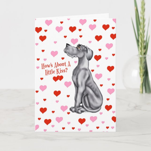 Tarjeta Festiva Beso negro del el día de San Valentín de great (Anverso)