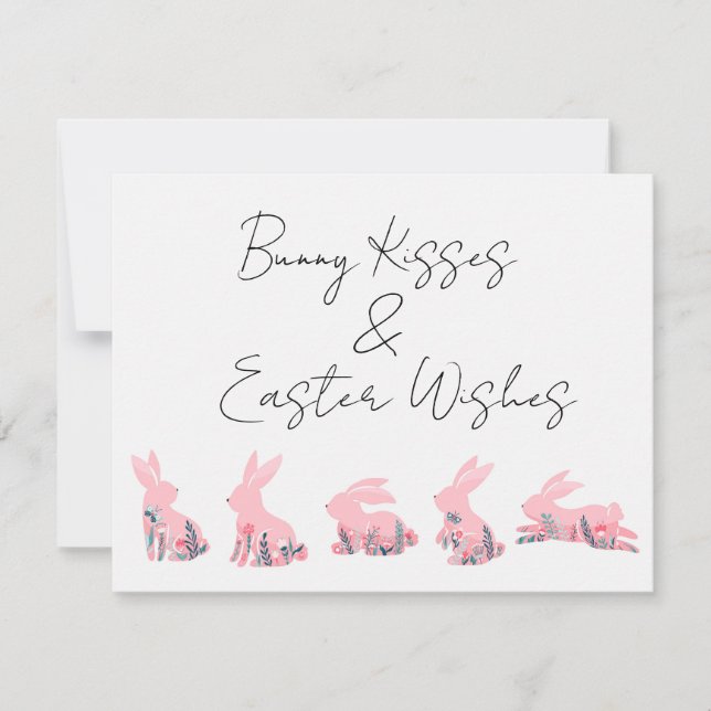 Tarjeta Festiva Besos confitados y deseos de Pascua (Anverso)