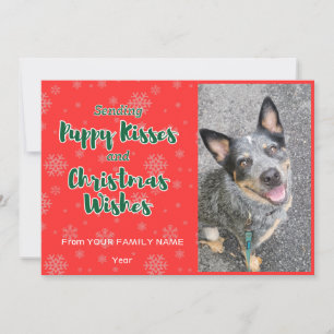 Tarjeta Festiva Besos de cachorro personalizables y deseos de Navi