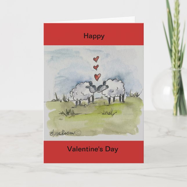 Tarjeta Festiva Besos de oveja (Anverso)