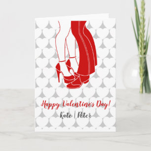 Tarjeta Festiva Besos de pareja en El día de San Valentín